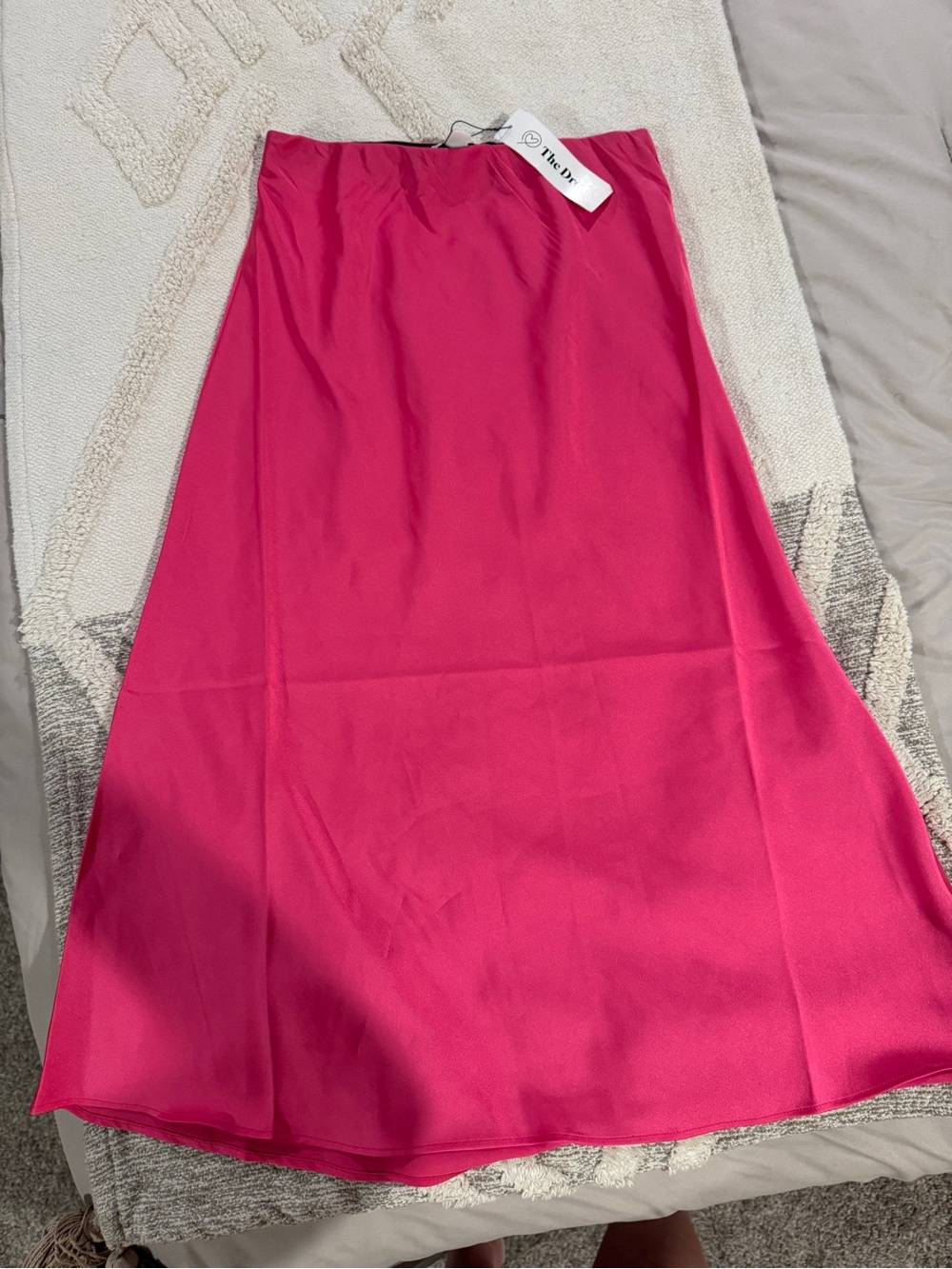 Hot Pink/ Fuchsia A-Line Midi Skirt